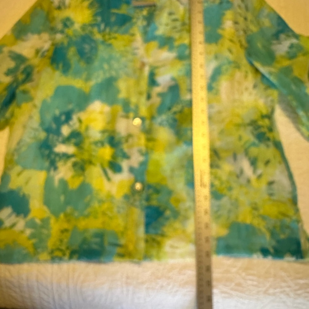 Ruby Rd. Blue and Green Floral Jacket - Picture 6 of 11